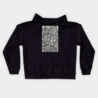 Handmade shrooms art Kids Hoodie